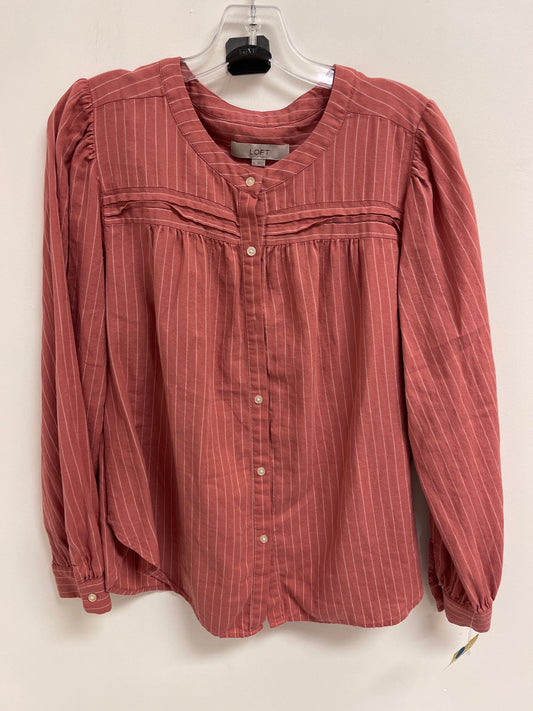 Top Long Sleeve By Loft In Pink, Size: L