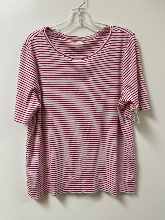 Top Short Sleeve By Chicos In Pink, Size: Xl