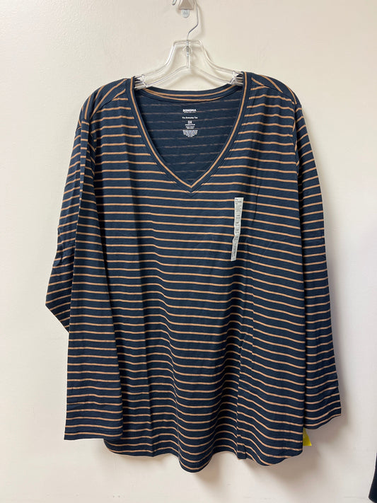 Top Long Sleeve By Sonoma In Navy, Size: 3x