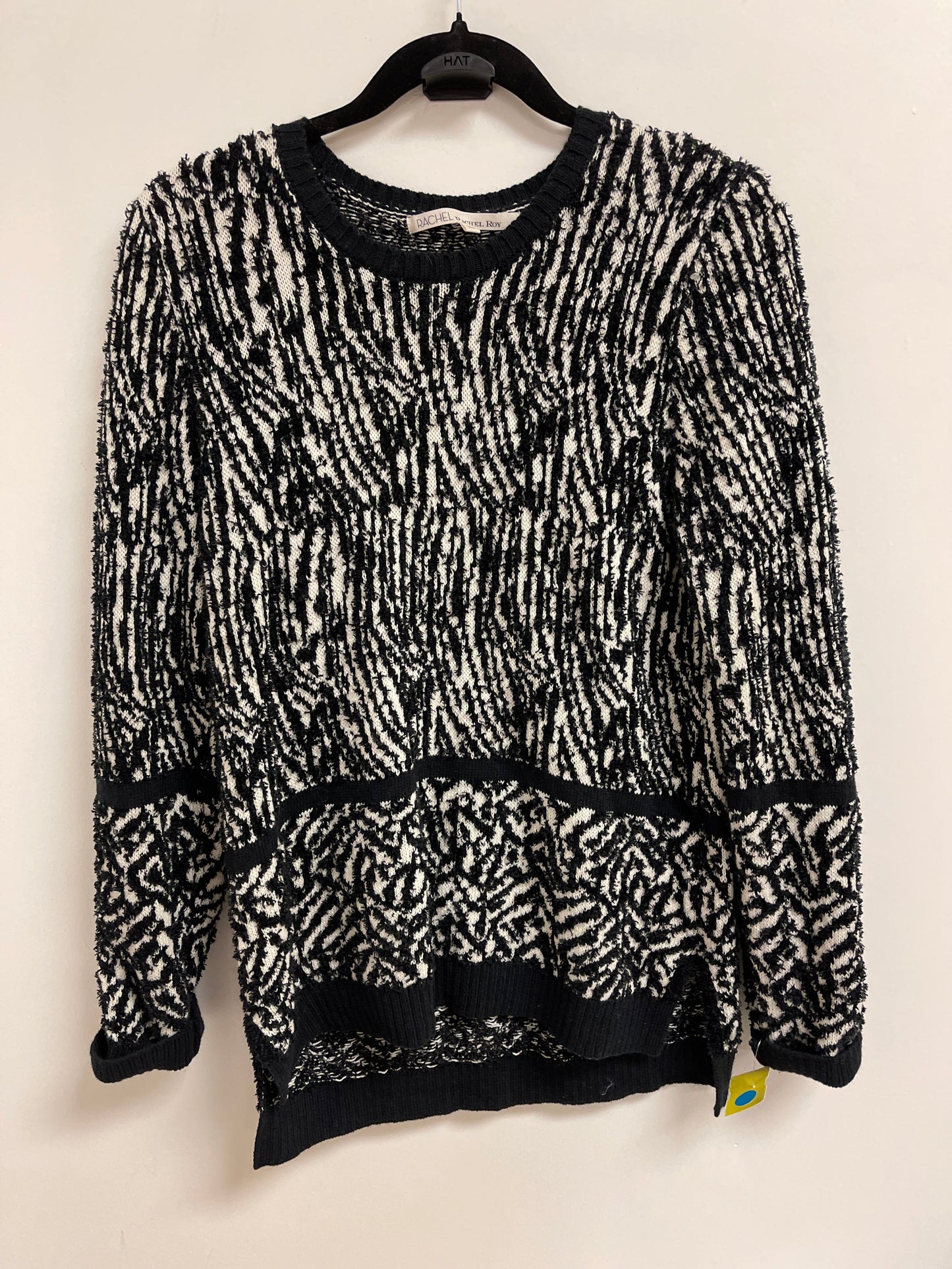 Sweater By Rachel Roy In Black & Cream, Size: L