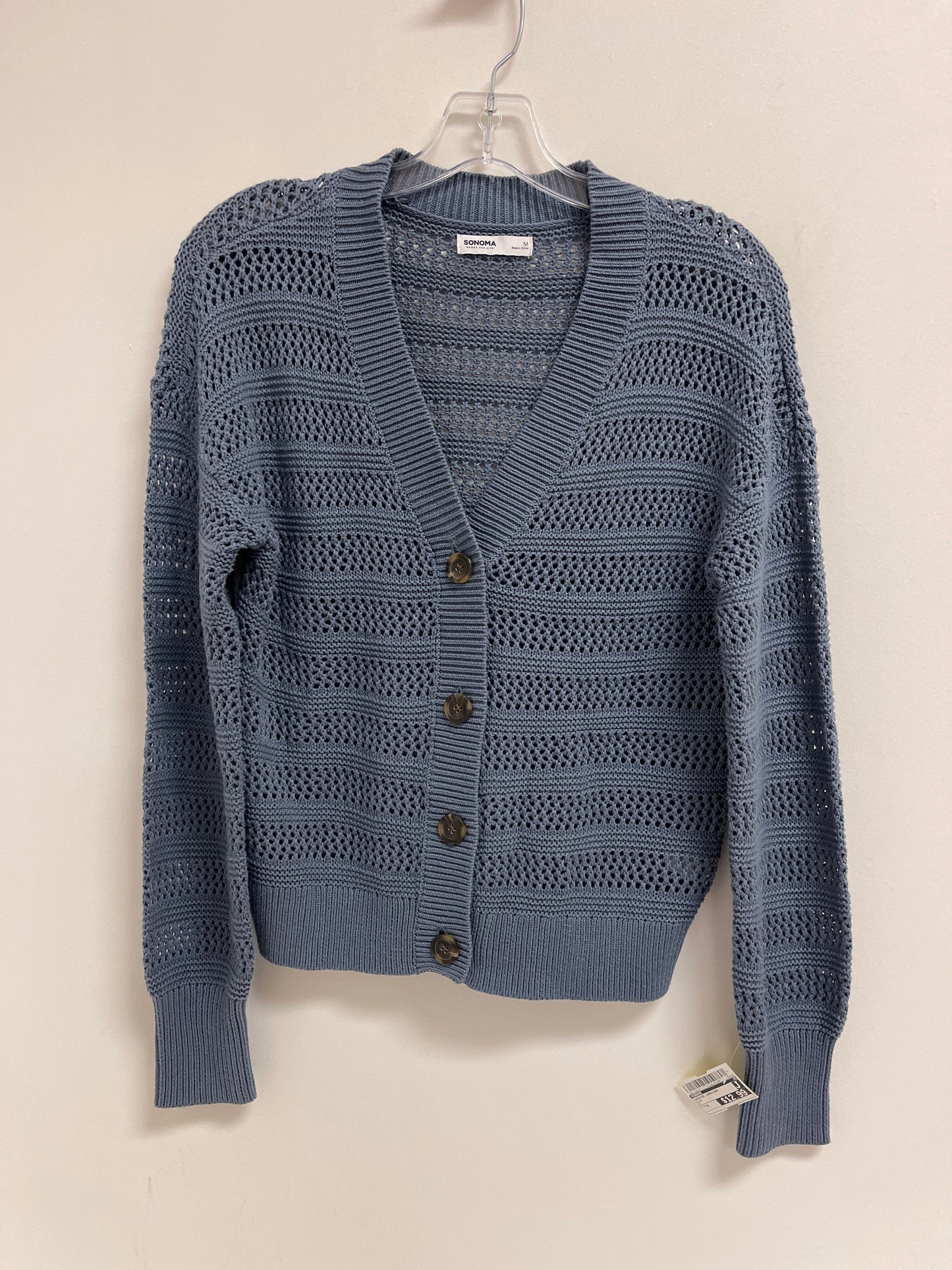 Sweater Cardigan By Sonoma In Blue, Size: M