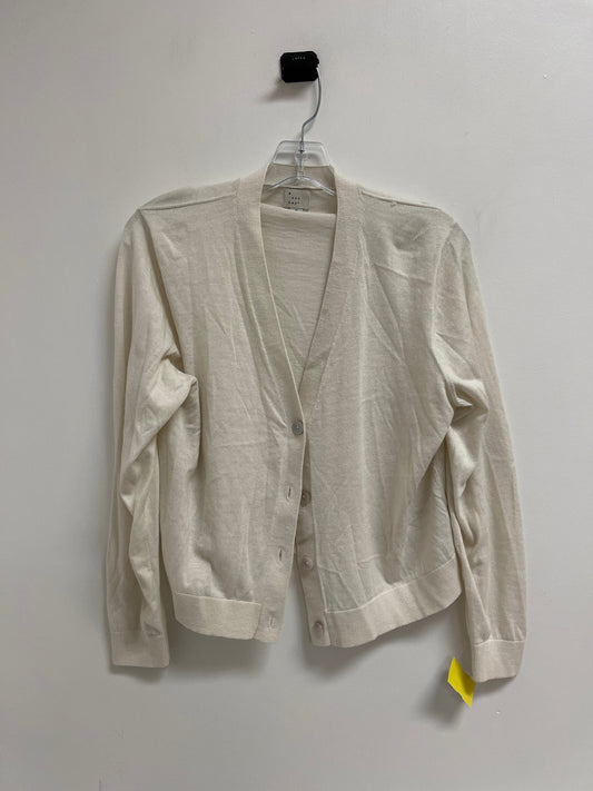 Sweater Cardigan By A New Day In Cream, Size: M