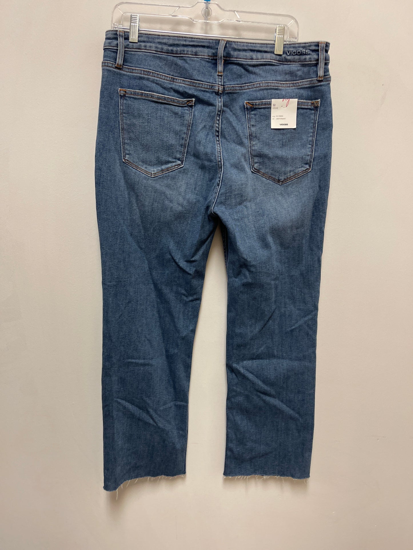 Jeans Straight By Vigoss In Blue Denim, Size: 14