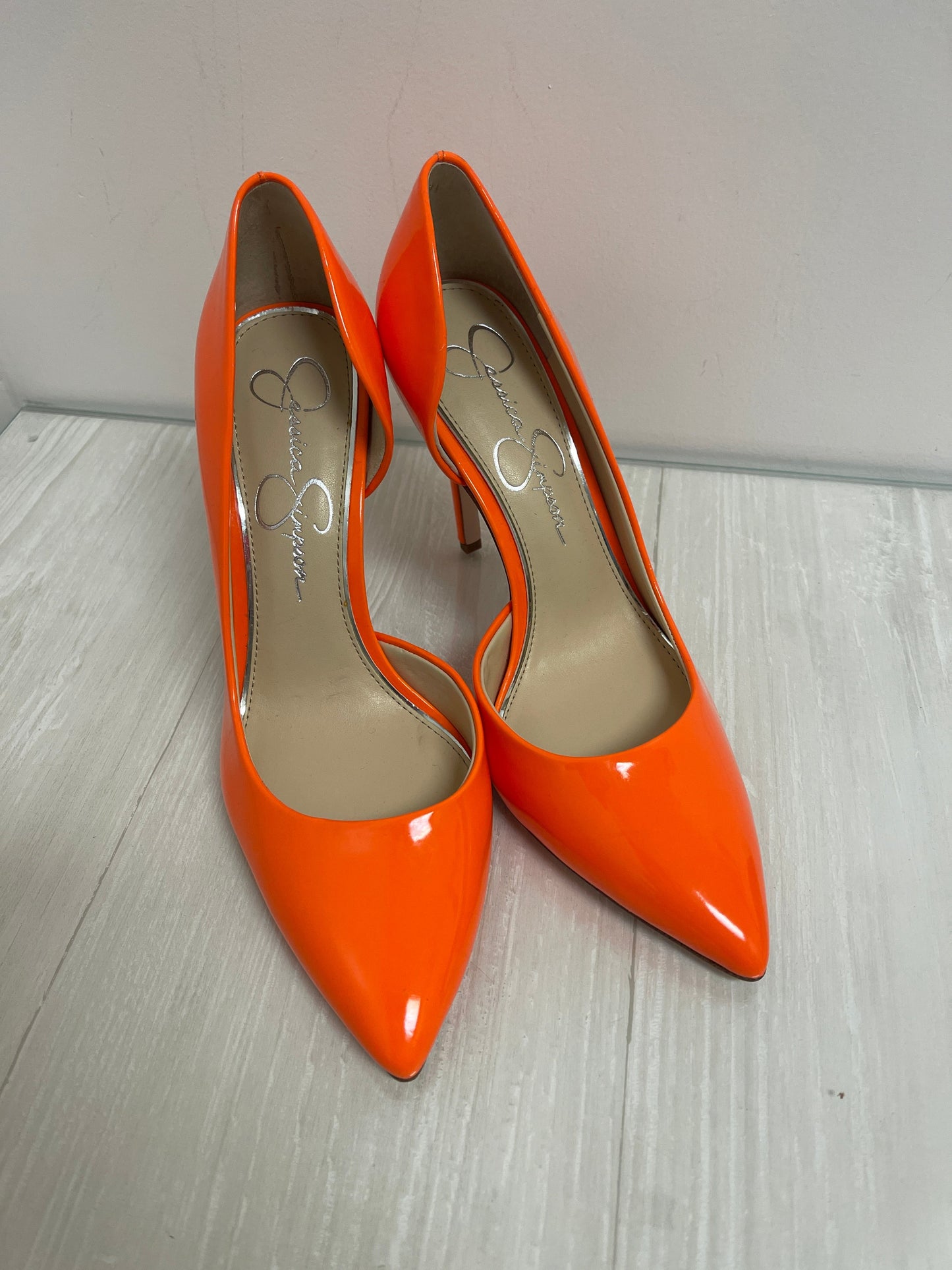 Shoes Heels Stiletto By Jessica Simpson In Orange, Size: 8