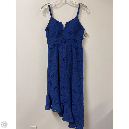 Dress Casual Midi By Guess In Blue, Size: Xs