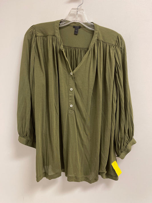 Top Long Sleeve By J. Crew In Green, Size: M