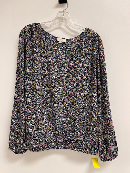 Top Long Sleeve By Loft In Floral Print, Size: Xl