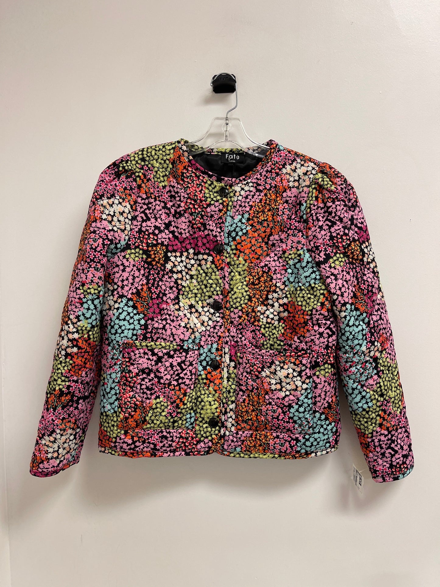 Jacket Puffer & Quilted By Fate In Multi-colored, Size: S