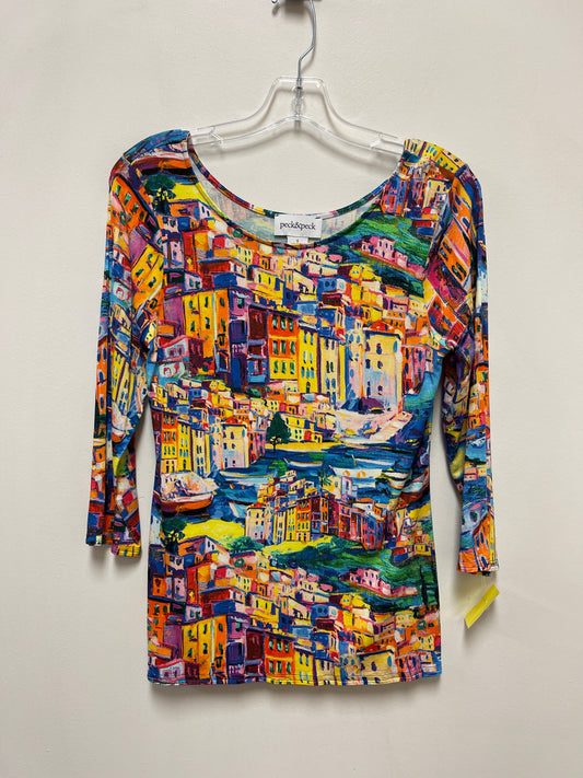 Top Long Sleeve By Peck And Peck In Multi-colored, Size: S