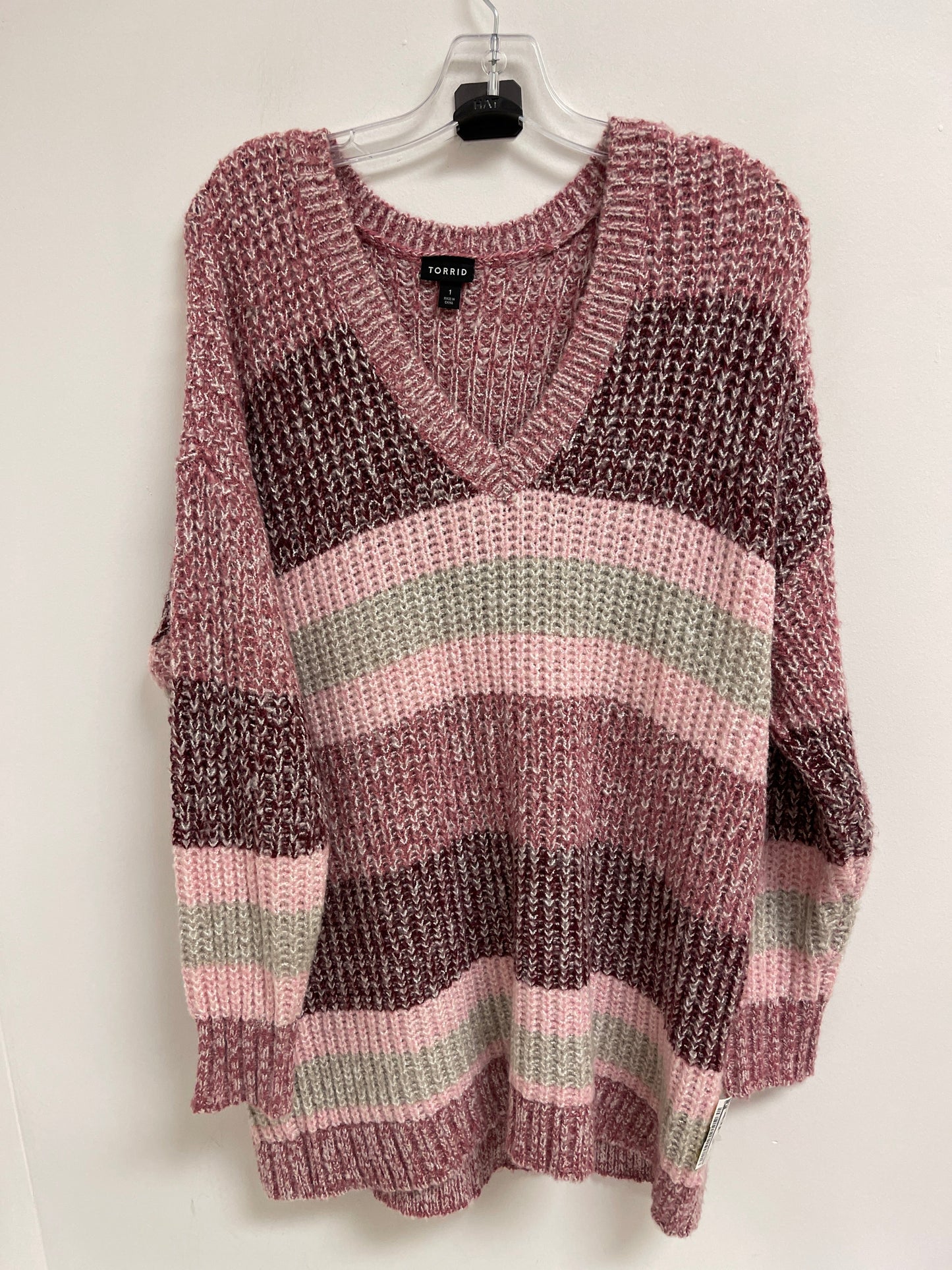 Sweater By Torrid In Pink, Size: 1x