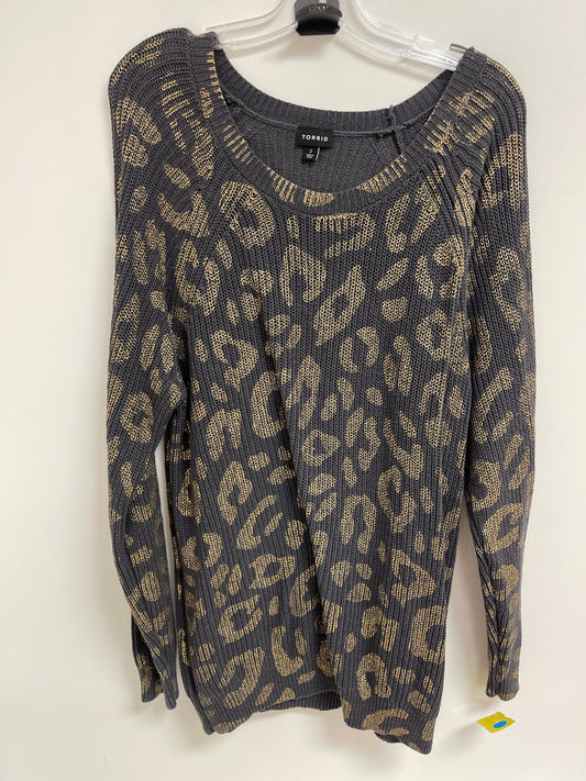 Sweater By Torrid In Grey, Size: 2x