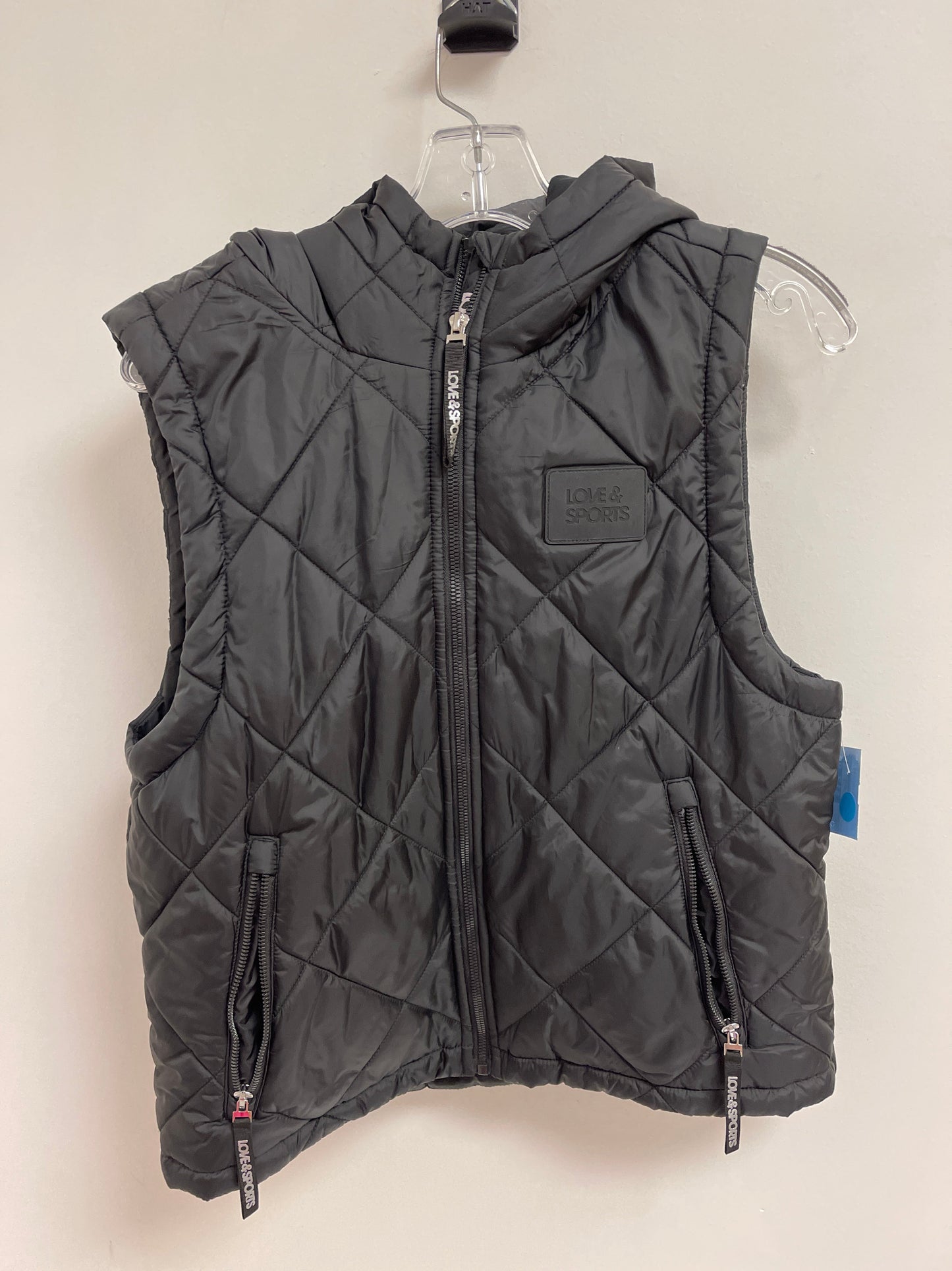 Vest Puffer & Quilted By Love & Sports In Black, Size: S