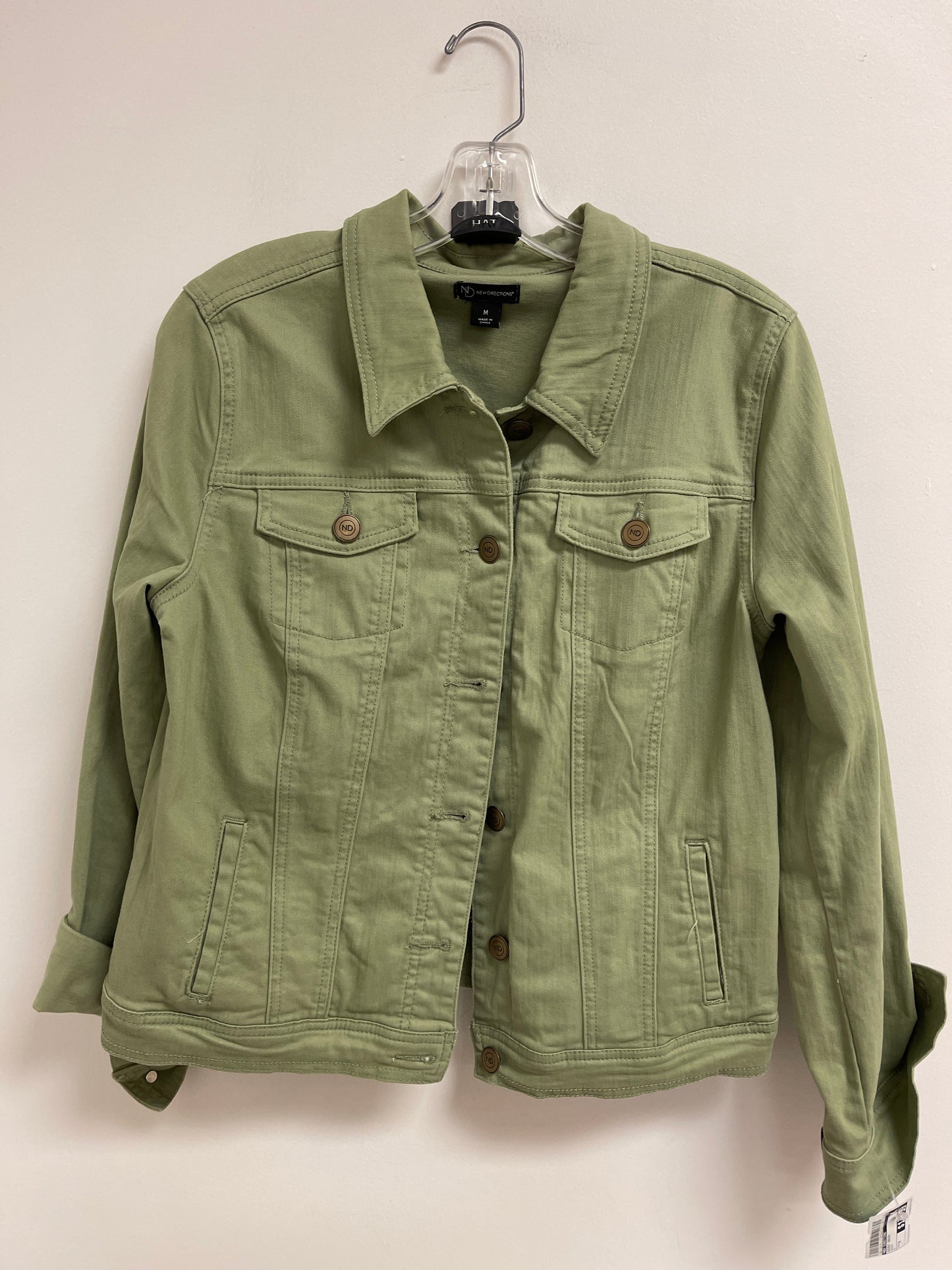 Jacket Denim By New Directions In Green, Size: M