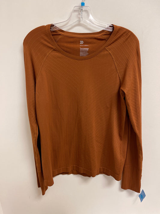 Athletic Top Long Sleeve Crewneck By All In Motion In Brown, Size: L