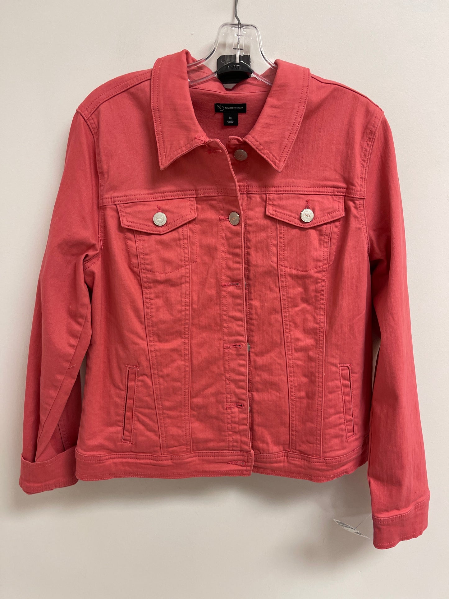 Jacket Denim By New Directions In Pink, Size: M