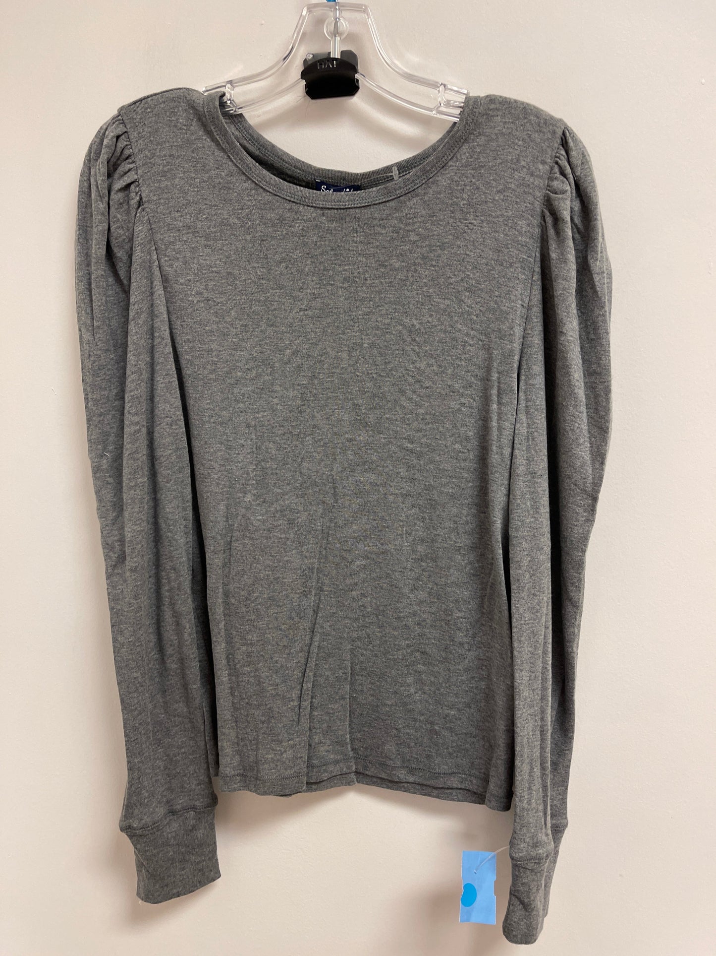 Top Long Sleeve By Splendid In Grey, Size: M