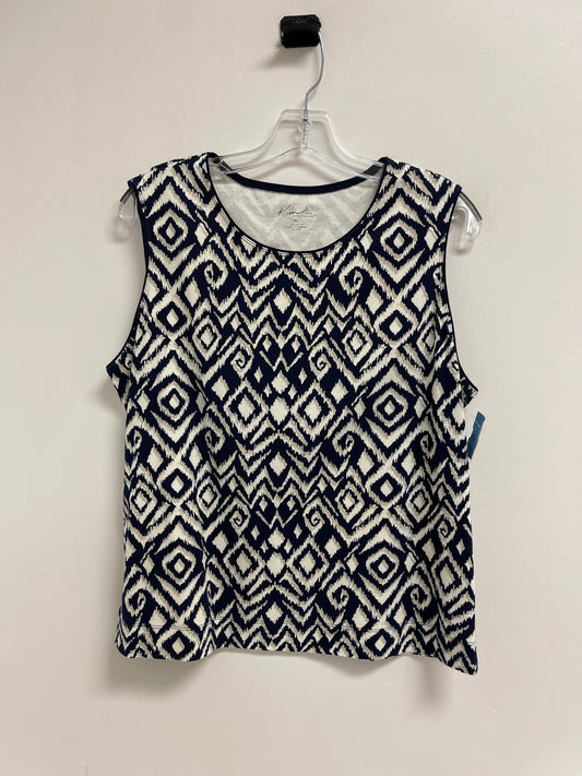 Top Sleeveless By Kim Rogers In Navy, Size: L