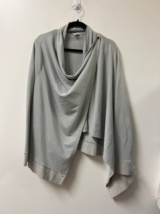 Sweater Cardigan By Loft In Grey, Size: L