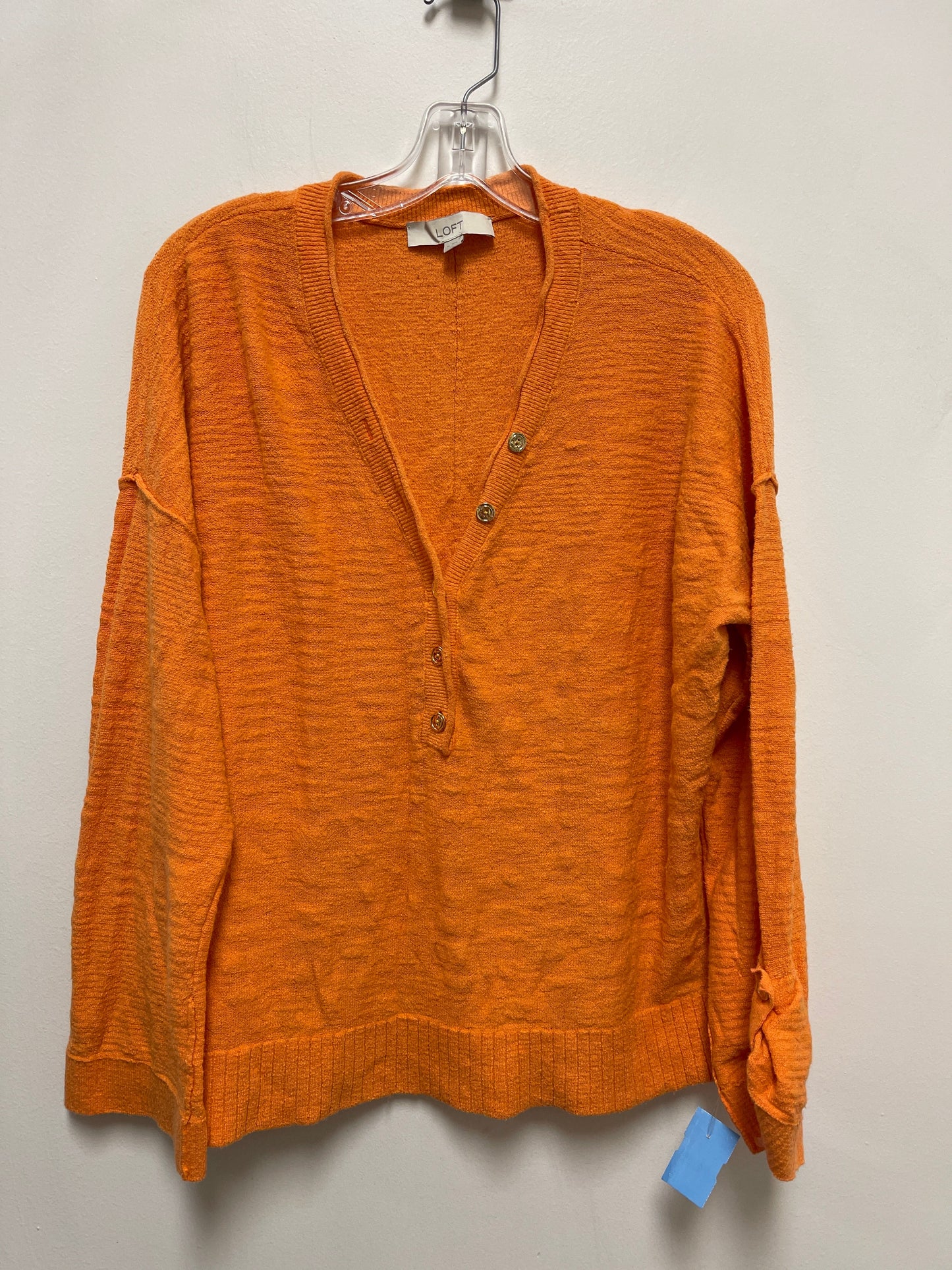 Top Long Sleeve By Loft In Orange, Size: Xl