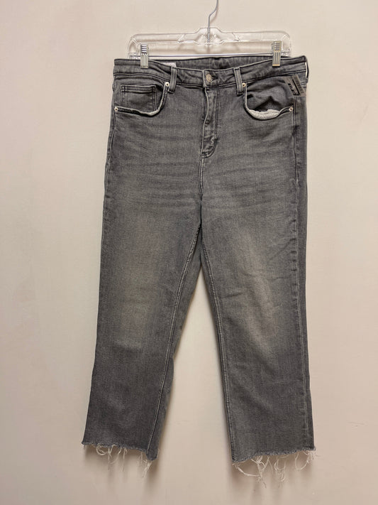 Jeans Straight By Zara In Grey, Size: 12