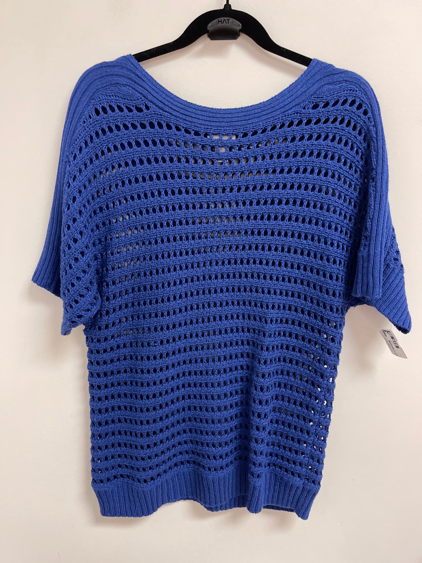 Sweater Short Sleeve By Chicos In Blue, Size: L