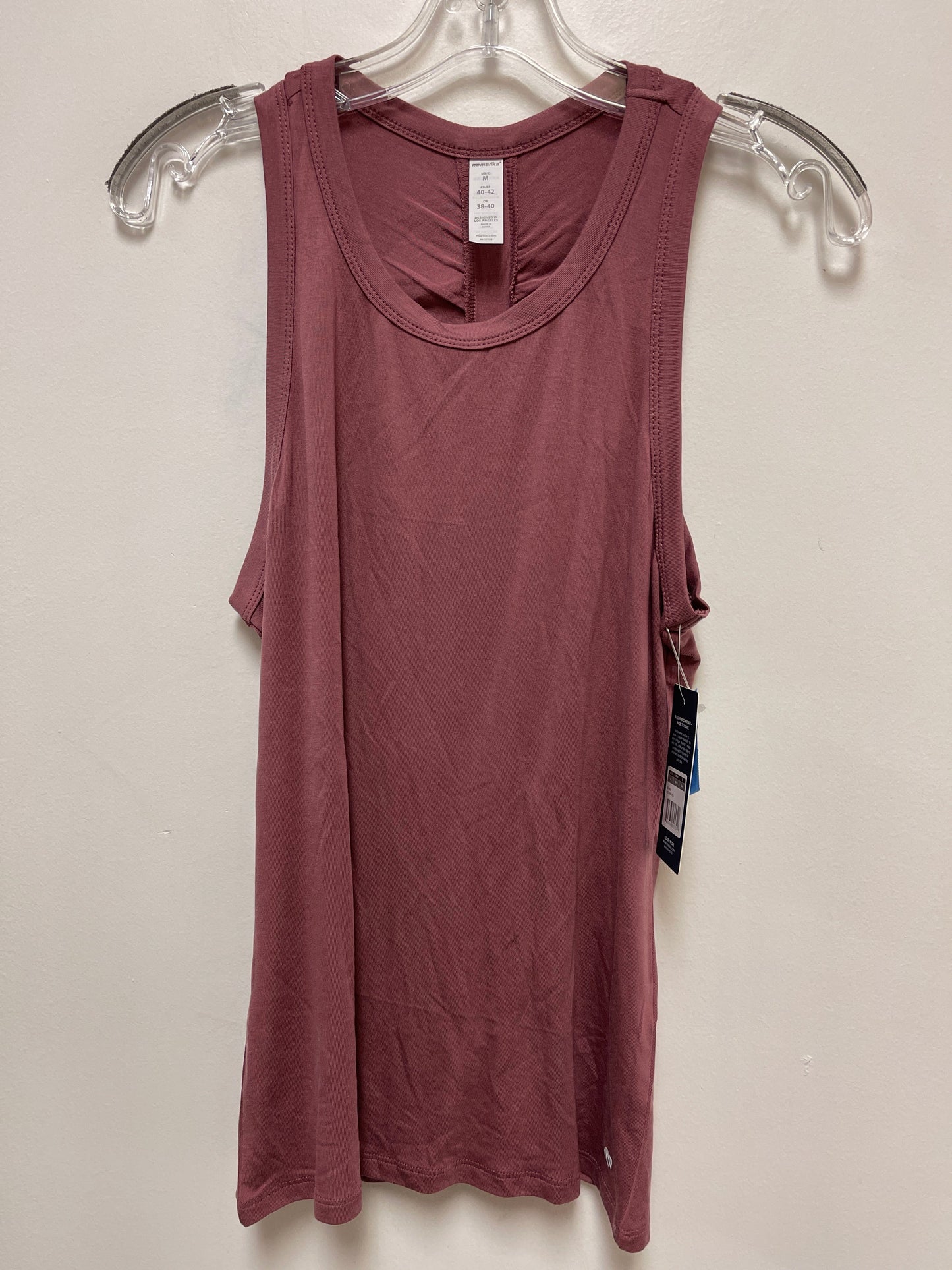 Athletic Tank Top By Marika In Mauve, Size: M