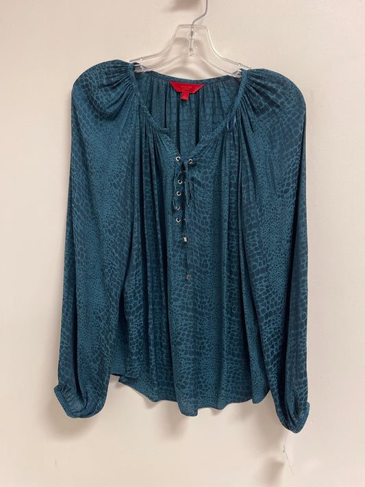 Top Long Sleeve By Jennifer Lopez In Teal, Size: S