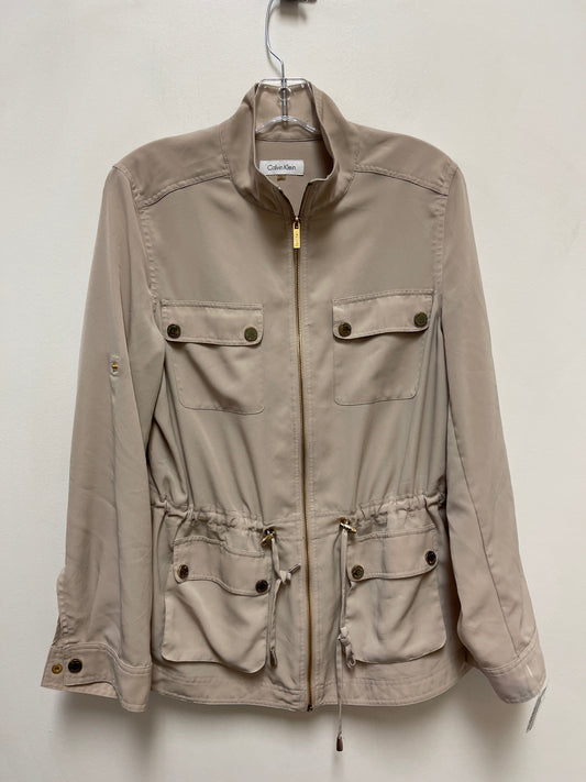 Jacket Utility By Calvin Klein In Tan, Size: M