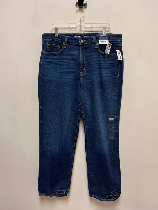 Jeans Straight By Old Navy In Blue Denim, Size: 16