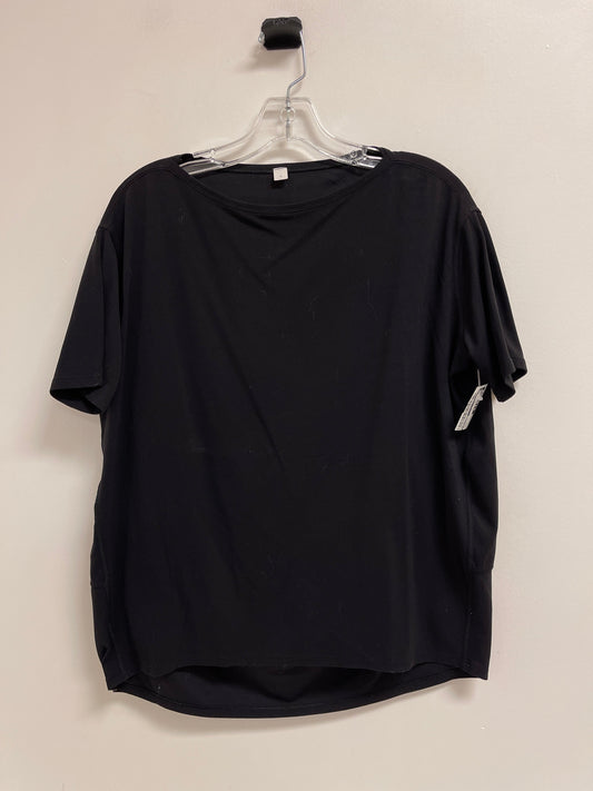 Athletic Top Short Sleeve By Lululemon In Black, Size: S