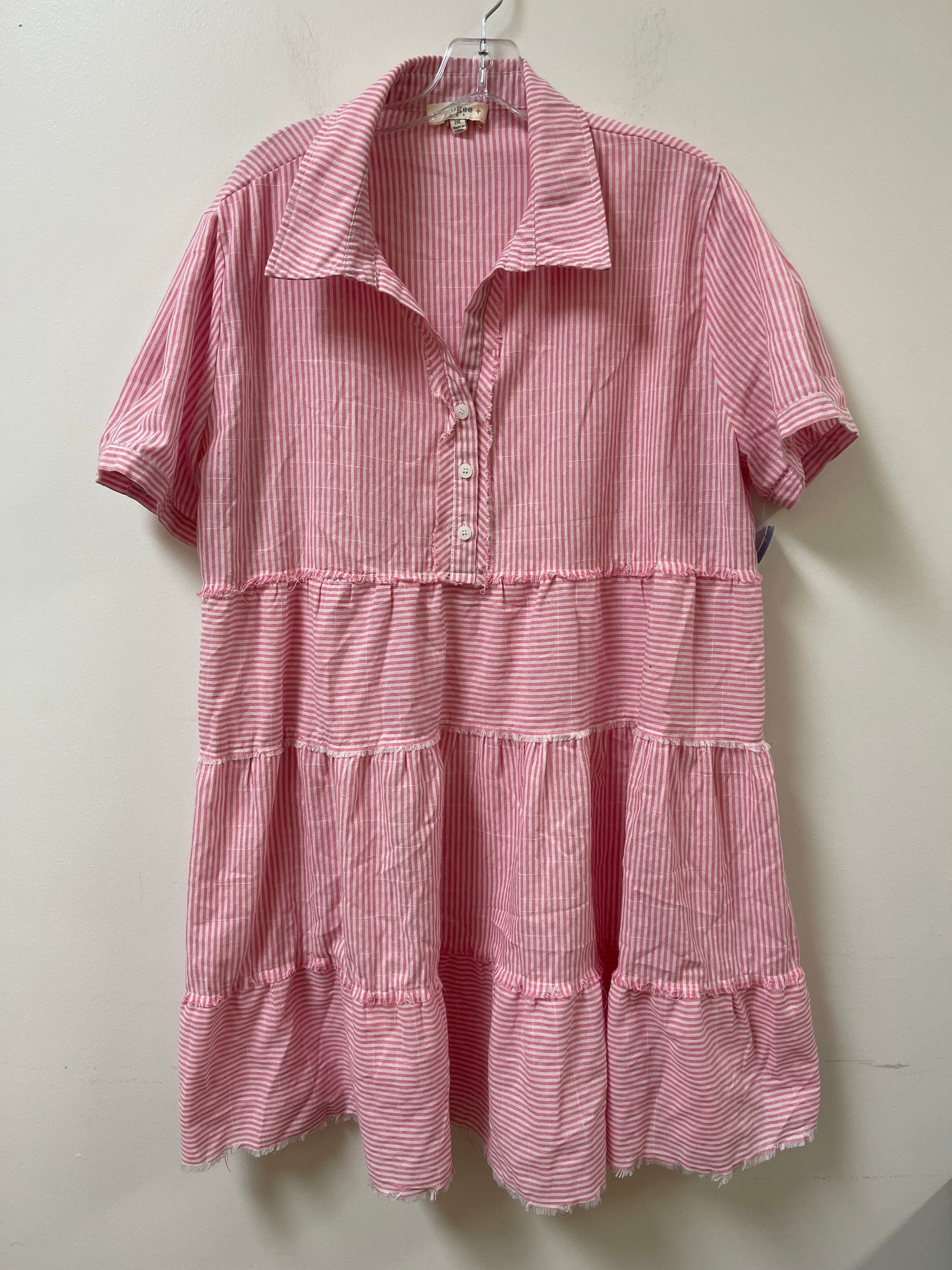 Dress Casual Short By Umgee In Pink, Size: 2x