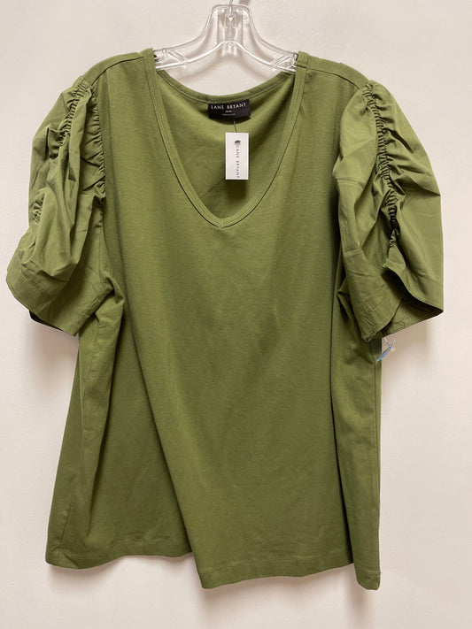 Top Short Sleeve By Lane Bryant In Green, Size: 2x