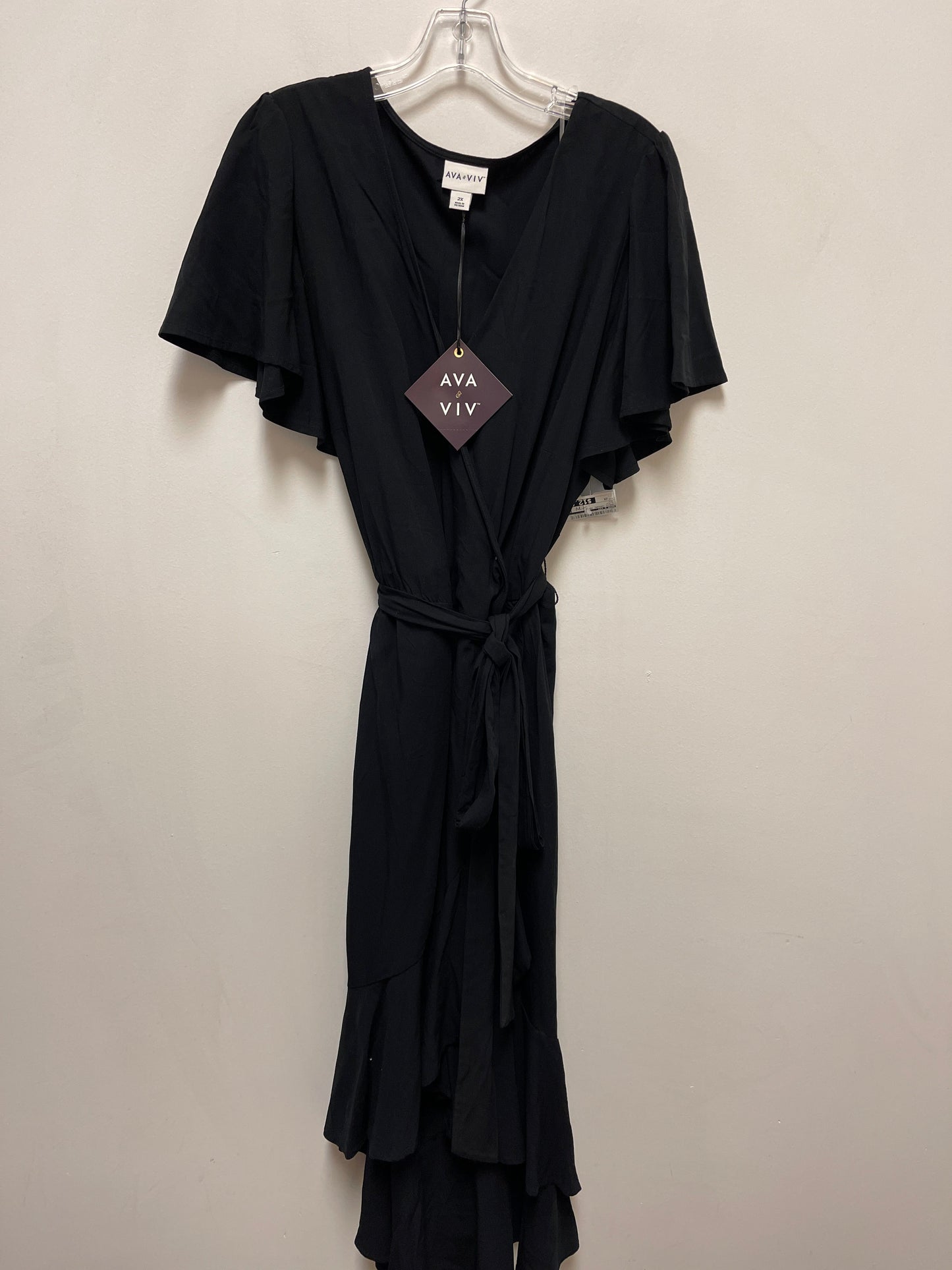 Dress Casual Maxi By Ava & Viv In Black, Size: 2x