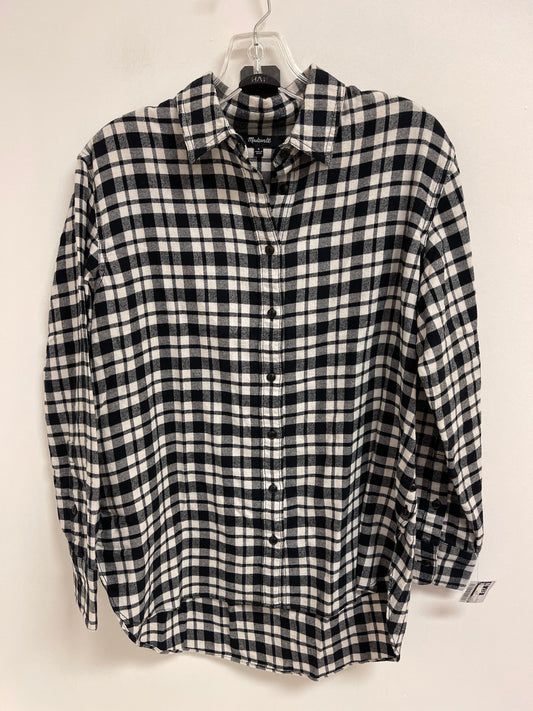 Blouse Long Sleeve By Madewell In Navy, Size: S