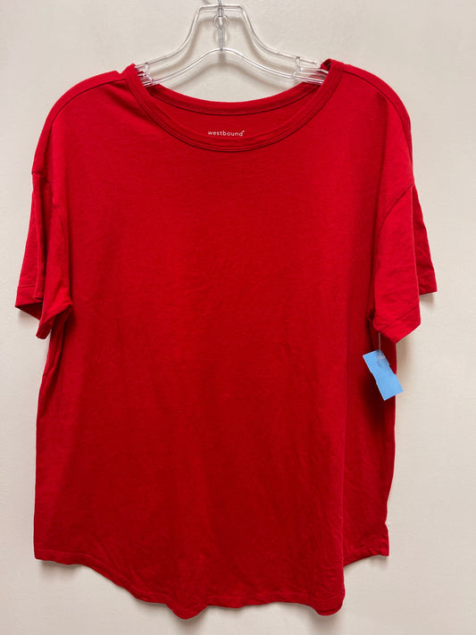 Top Short Sleeve By West Bound In Red, Size: M