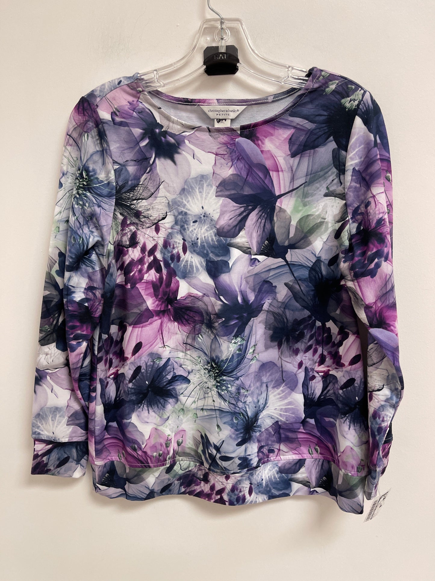 Top Long Sleeve By Christopher And Banks In Purple, Size: S