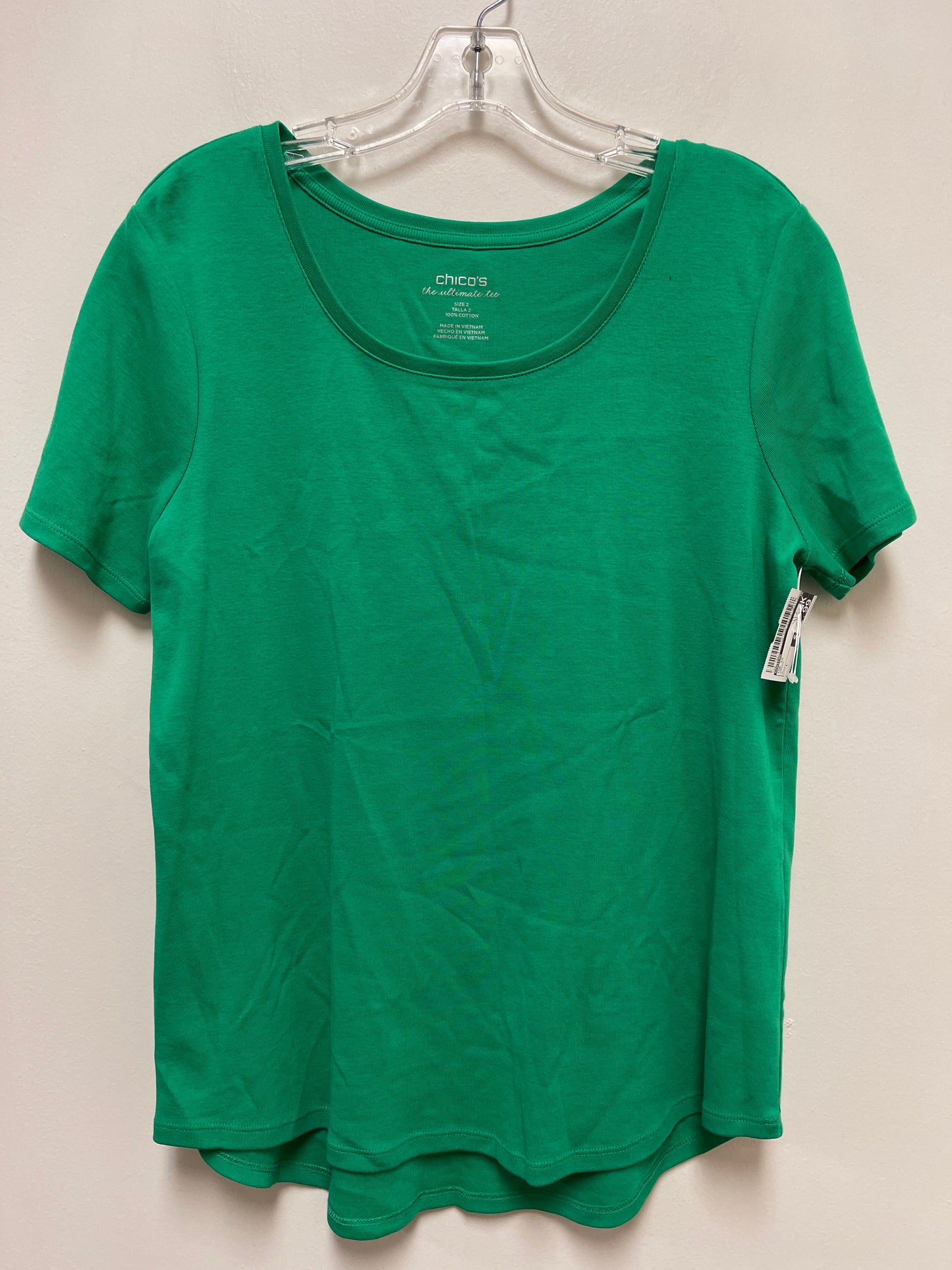 Top Short Sleeve By Chicos In Green, Size: L