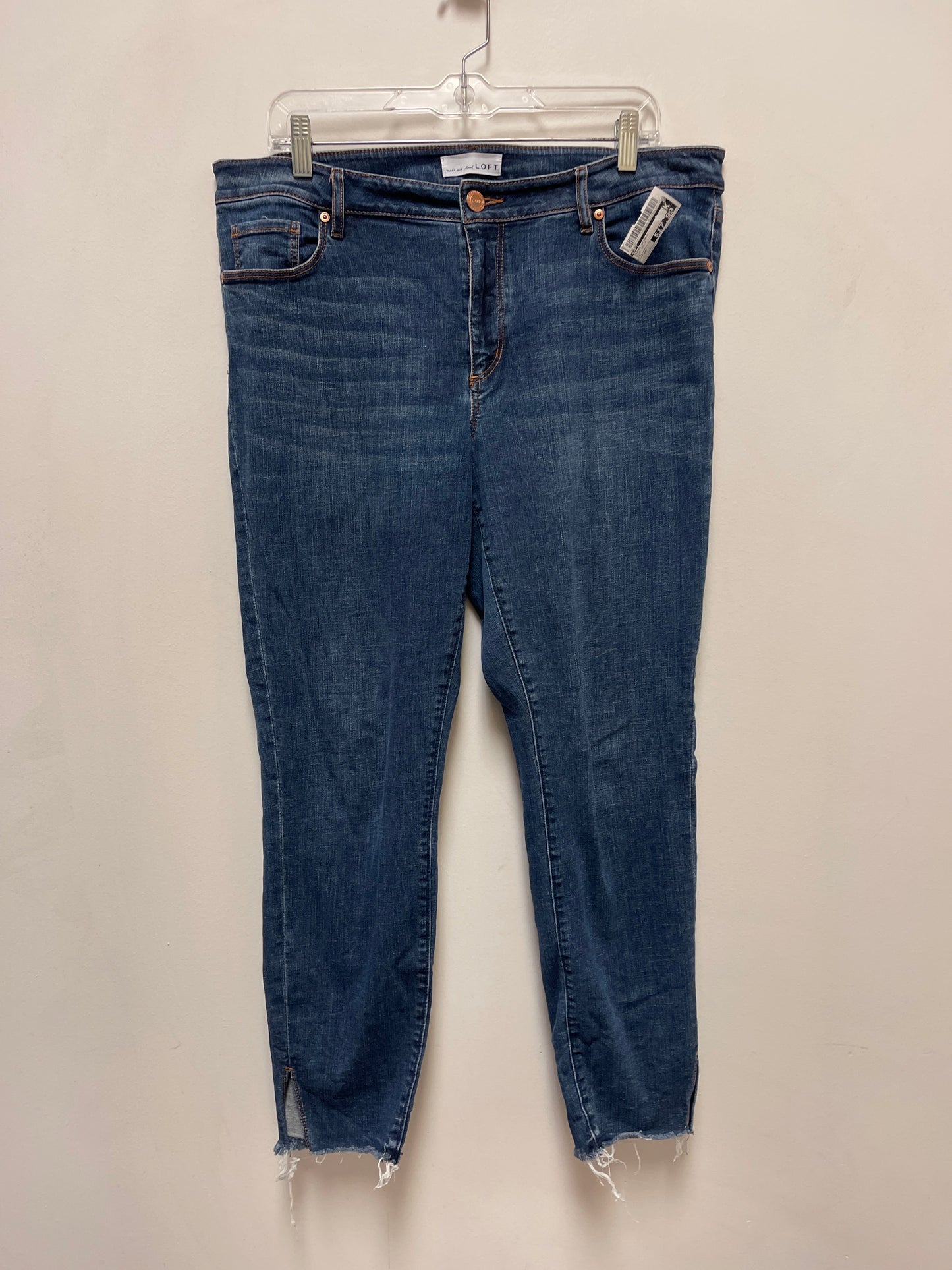 Jeans Skinny By Loft In Blue Denim, Size: 14