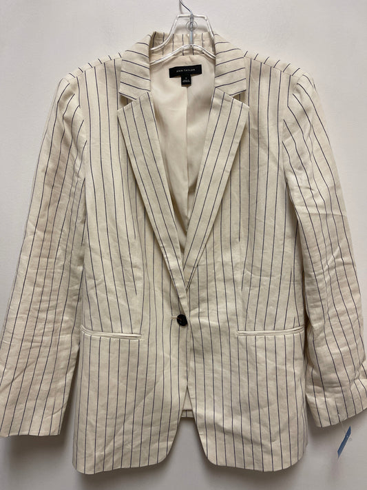 Blazer By Ann Taylor In Cream, Size: L