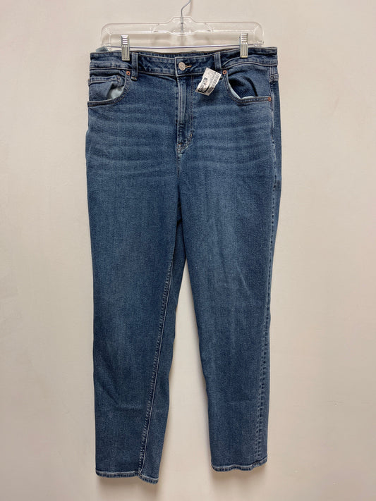 Jeans Skinny By American Eagle In Blue Denim, Size: 12