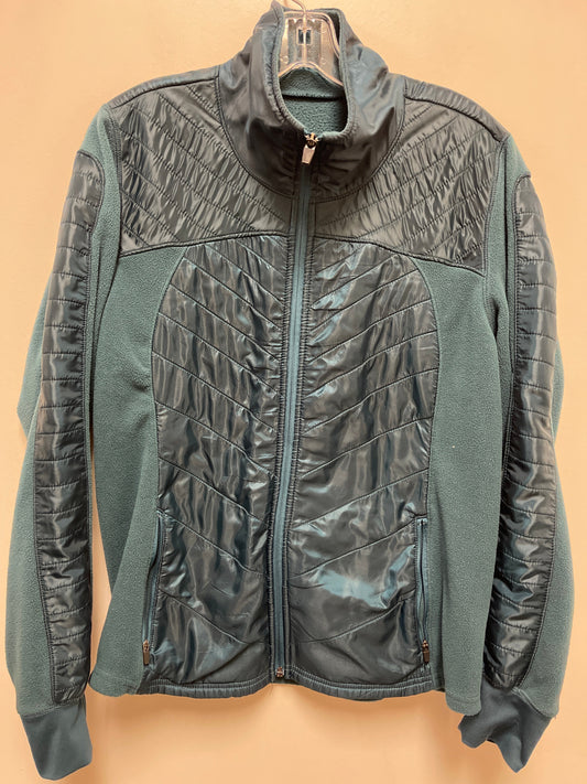 Athletic Jacket By Clothes Mentor In Teal, Size: L