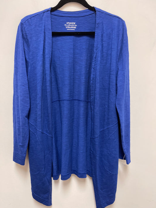 Sweater Cardigan By Chicos In Blue, Size: M