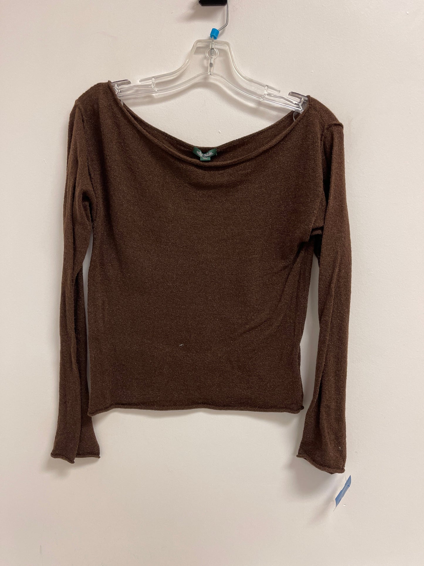 Top Long Sleeve By Wild Fable In Brown, Size: L