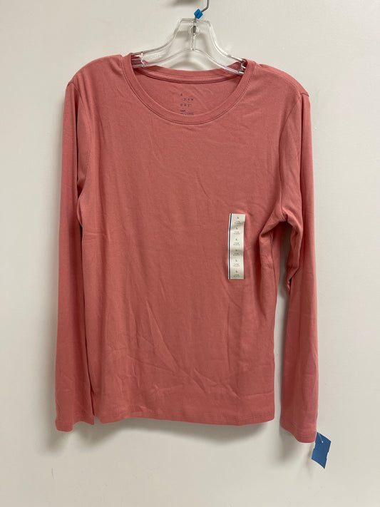 Top Long Sleeve By A New Day In Pink, Size: L