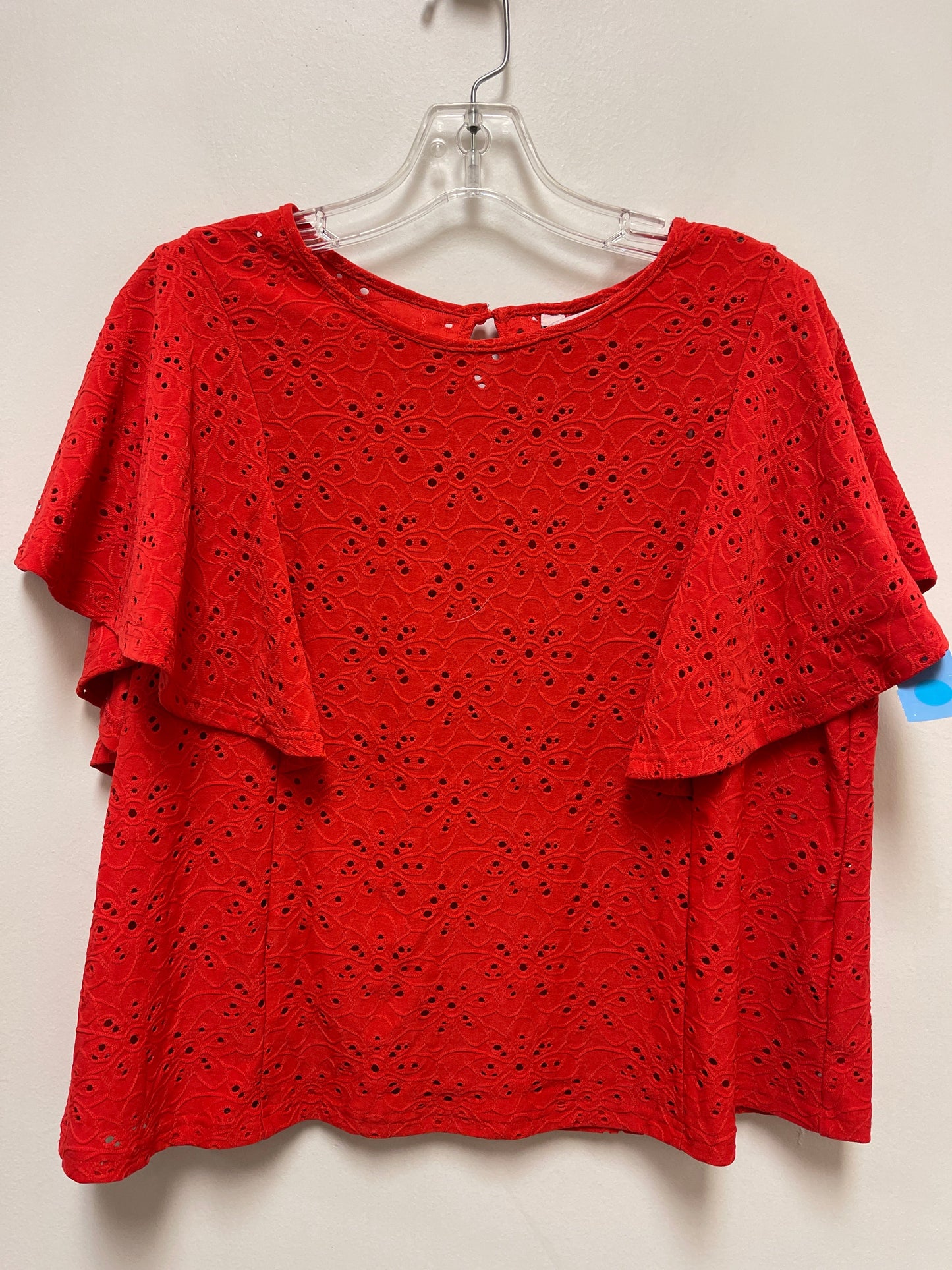 Top Short Sleeve By Nanette By Nanette Lepore In Red, Size: S