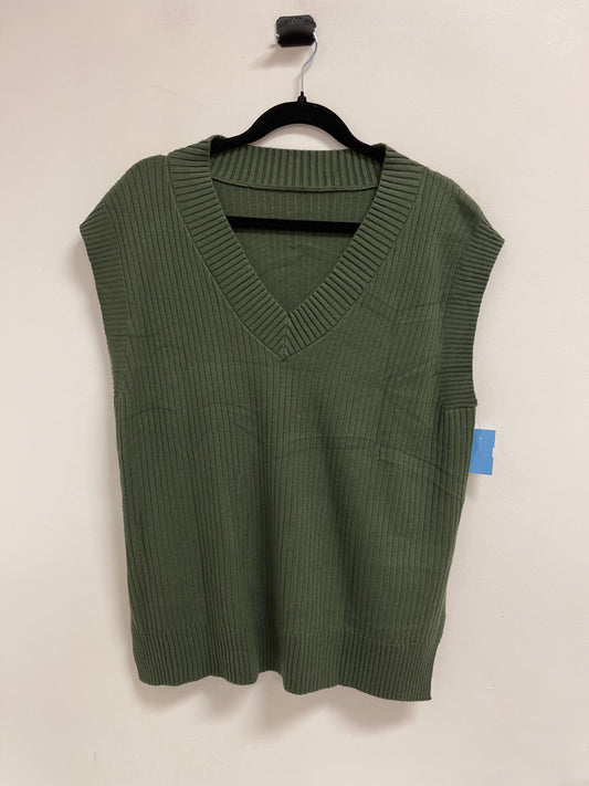 Vest Sweater By Clothes Mentor In Green, Size: M