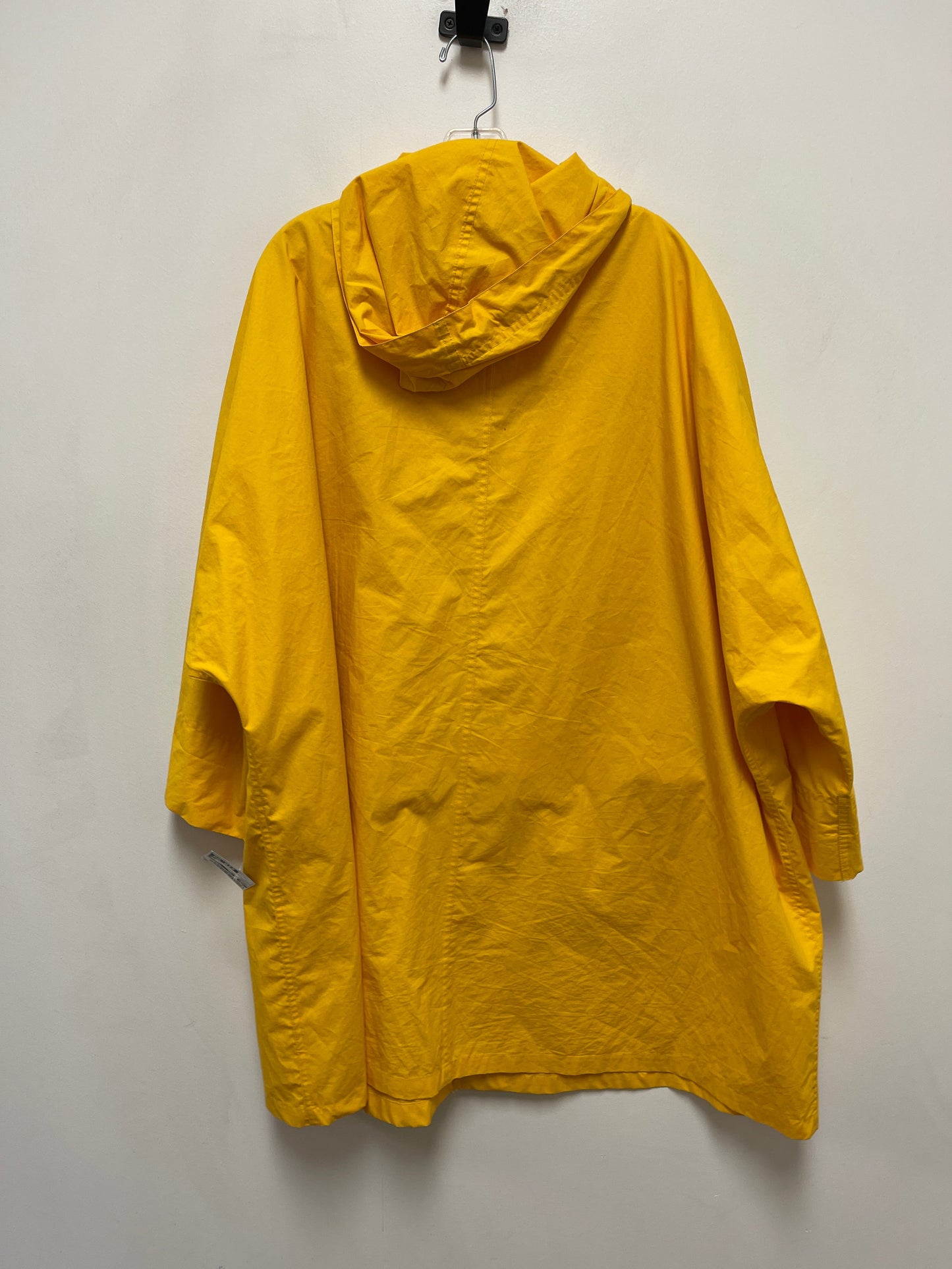 Coat Raincoat By Jones New York In Yellow, Size: L