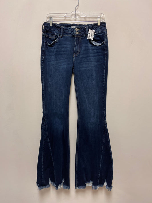 Jeans Flared By Kancan In Blue Denim, Size: 8