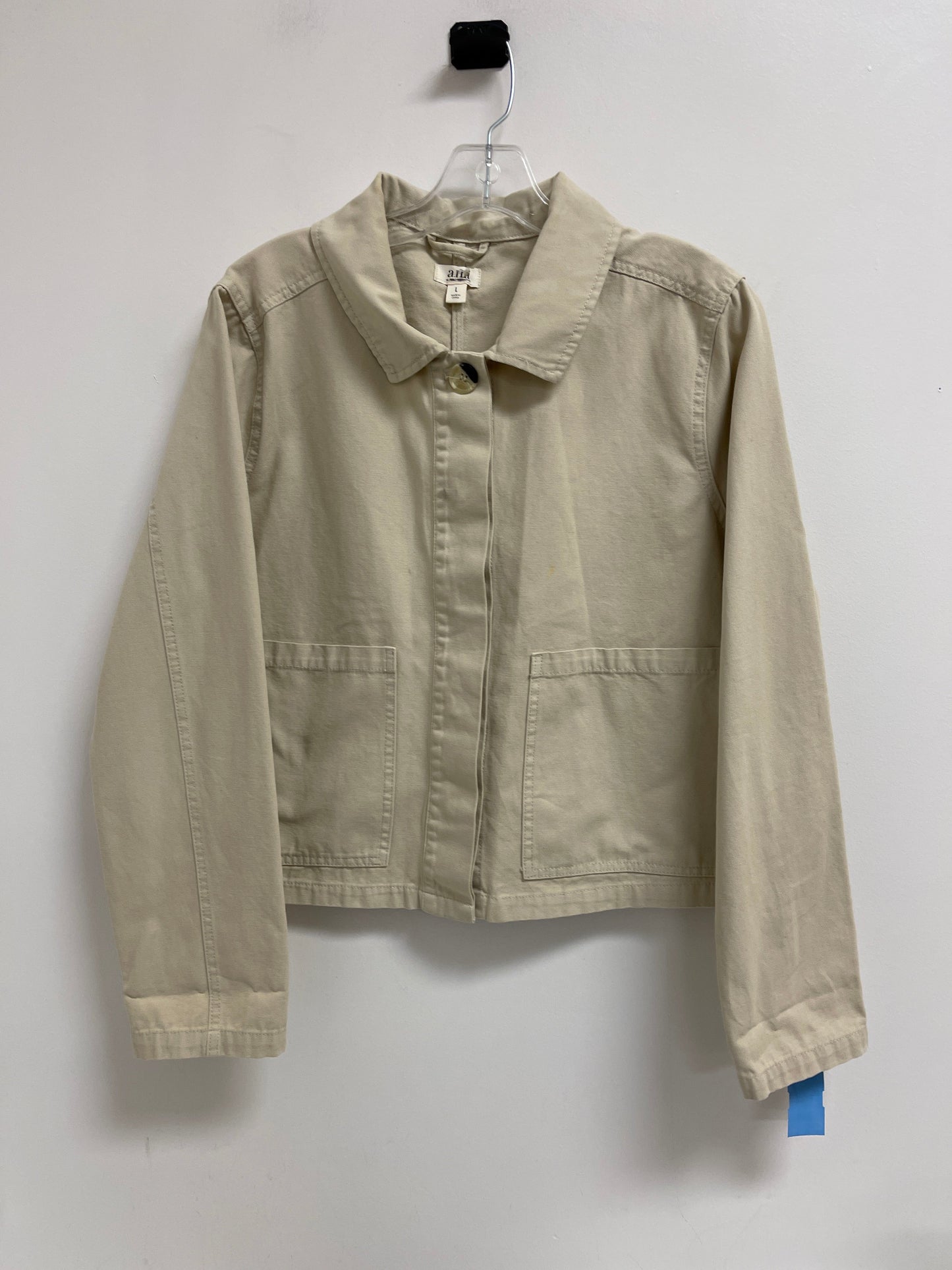 Jacket Utility By Ana In Cream, Size: L