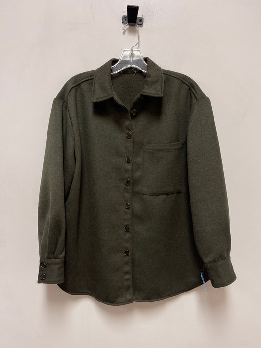 Jacket Shirt By Clothes Mentor In Green, Size: M